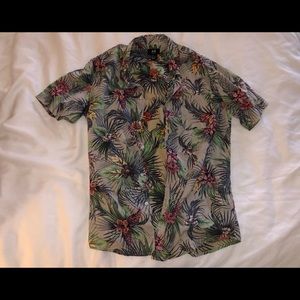 Jungle Print Button Down T-Shirt